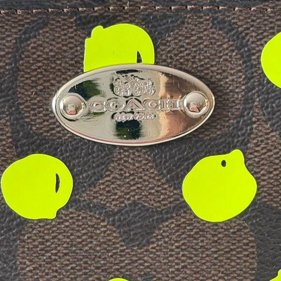 Coach Neon Dots Cosmetic Pouch/ Bag - Picture 2 of 16